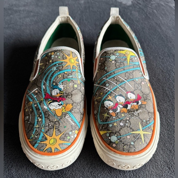 Disney x Gucci Tennis 1977 Slip-On Donald Duck - Picture 1 of 7